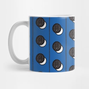 Oreo Pattern on Blue Mug